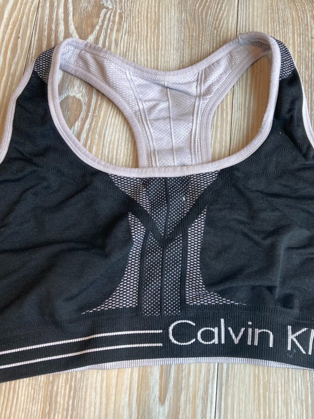 Calvin Klein Sports Bras Black & White Reversible Size Medium (No Cups)